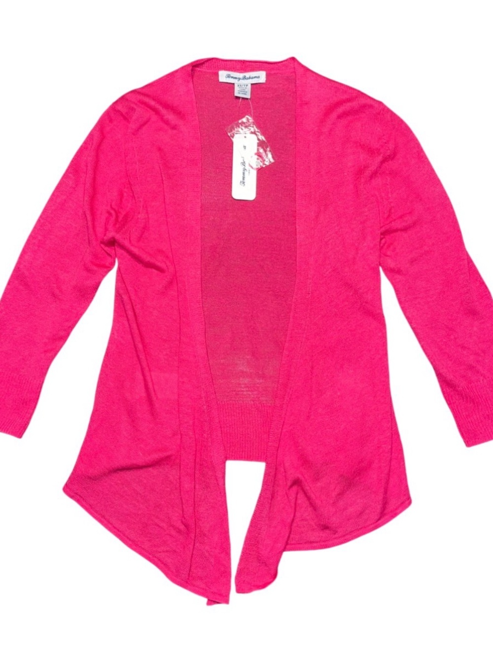 Tommy Bahama Blush Pink Addison Linen Rayon Cardigan Ladies XS NWT  Thin